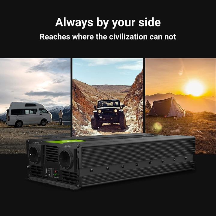 Actual product image GreenCell INV24 - Universal - Auto - 24 V - 1500 W - 230 V - DC-to-AC