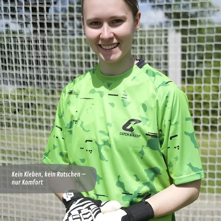 Actual product image Catch & Keep Trikot Green Camou Torwarttrikot Gr. 164 Kurzarm Fussball Shirt (164)