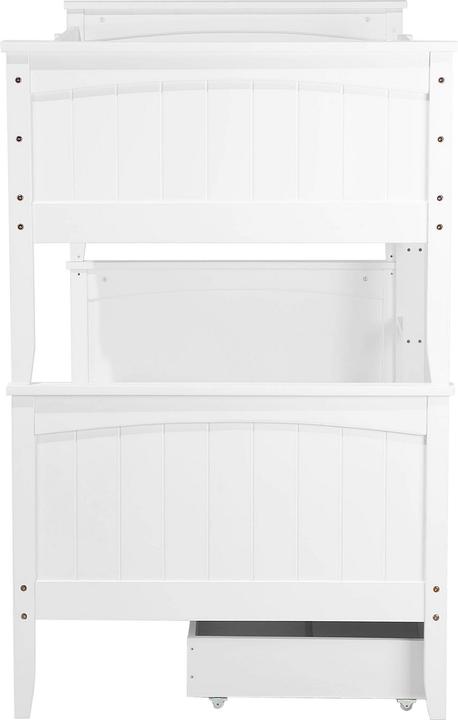 Produktbild Beliani Hochbett Holz mit Bettkasten weiss 90 x 200 cm RADON (90 x 200 cm)