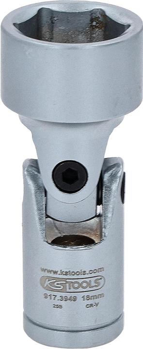Produktbild KS Tools 3/8" Sechskant-Stecknuss mit Gelenk (18 mm)
