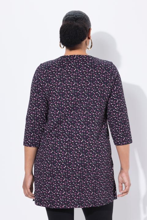 Actual product image Ulla Popken Calico Floral Print Empire Knit Tunic (42, 44)