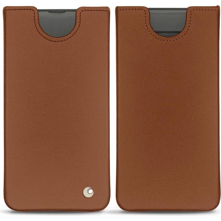 Noreve Lederschutzhülle (Samsung Galaxy S10+), Smartphone Hülle, Braun