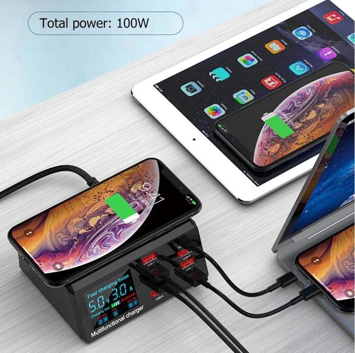 Immagine prodotto PowerGuard 8-Fach Wireless Multi Function Charger (100 W)
