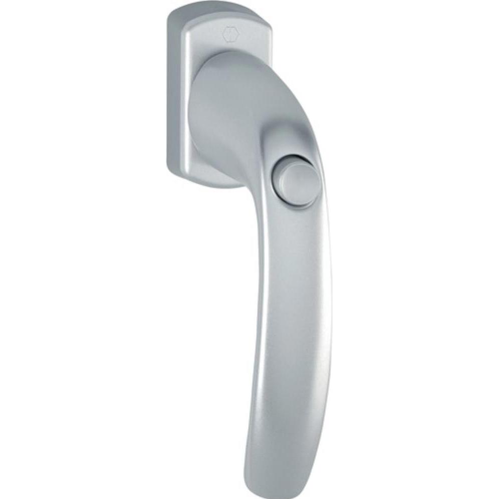 Hoppe, Türgriff + Fenstergriff, Fenstergriff New York 0810SV/U10 Aluminium F9 / stahlfarbig 35 mm selbstsperrend (Türgri...
