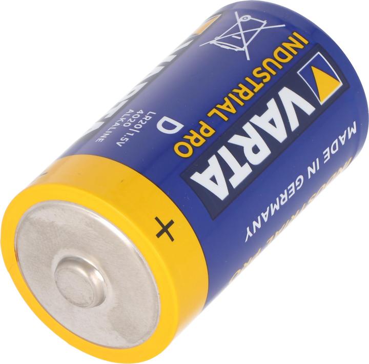 Produktbild Varta 4020 Industrial 1,5 Volt max. 16500mAh Abmessungen ca. 61,5 x 34,2mm Alkaline Mono, D, LR20 (D, 16500 mAh)