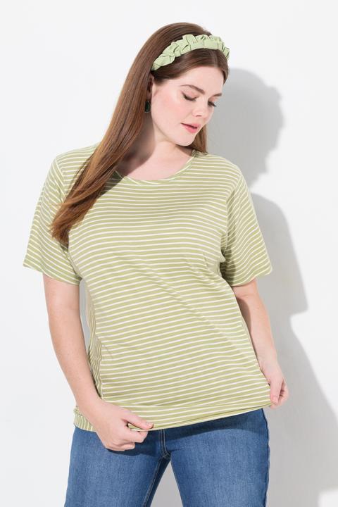 Produktbild Ulla Popken T-Shirt, Streifenmix, Rundhals, Halbarm (46, 48)