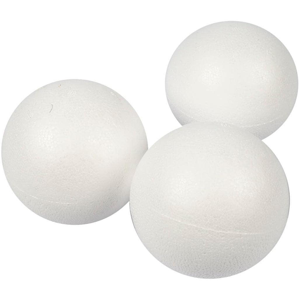 Creativ Company Palline di polistirolo da 8 cm, bianche, 25 pezzi