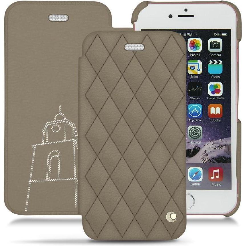 Noreve Lederschutzhülle horizontal (Apple iPhone 6s Plus), Smartphone Hülle, Beige