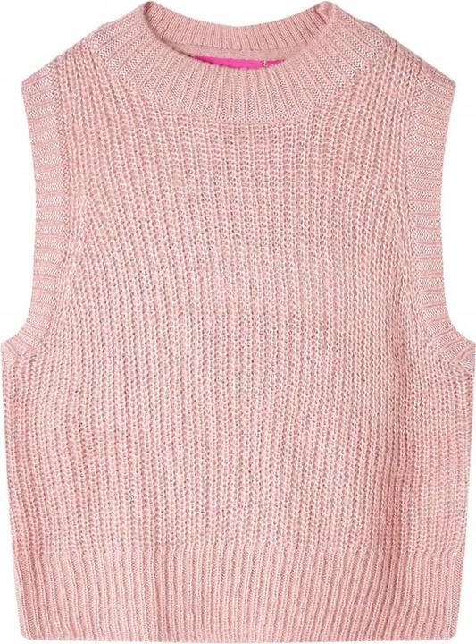 Produktbild VidaXL Kinder-Pulloverweste Gestrickt Hellrosa 140,Material: 67 (140)