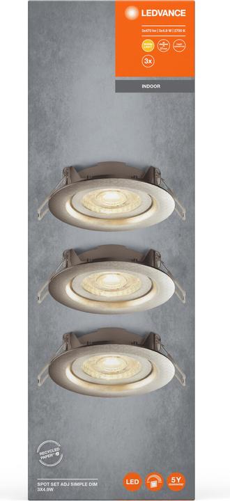 Produktbild Ledvance Led Spot Set Recess Simple (380 lm)