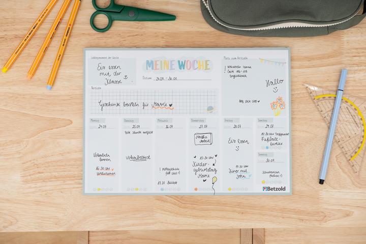 Produktbild Betzold Wochenplan-Abreissblock, DIN A4, 60 Seiten (A4)