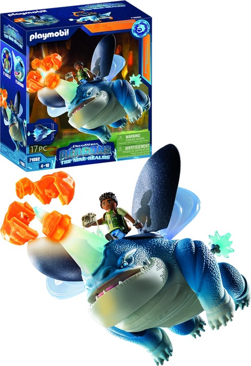 Produktbild Playmobil Dragons: The Nine Realms - Plowhorn & D'Angelo (71082, Playmobil Dragons)