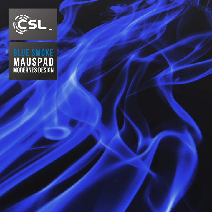 Produktbild CSL Gaming Mauspad, XXL, Mausmatte, 900 x 400 x 3 mm, Tischunterlage, abwaschbar, Blauer Rauch (XXL)