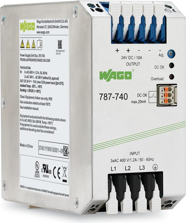 Actual product image Wago DIN rail power supply (DIN rail