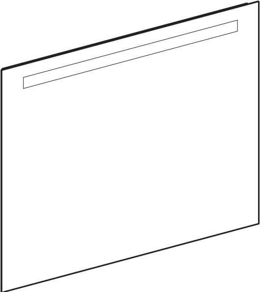 Produktbild Geberit Option Basic Square Lichtspiegel, Beleuchtung oben (77 x 50 cm)