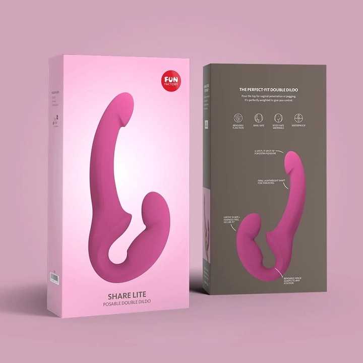 Actual product image Fun Factory Share Lite Double Dildo Blackberry
