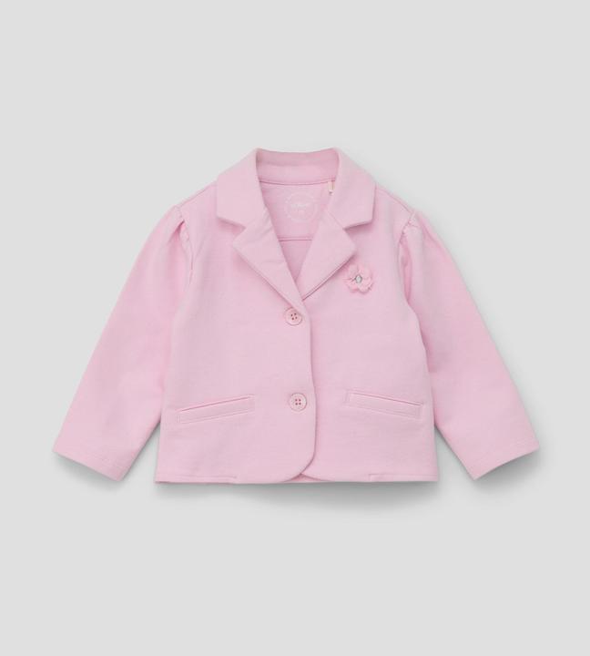 Produktbild s.Oliver Indoor-Blazer Sweat-Blazer mit Blümchen-Applikation (80)