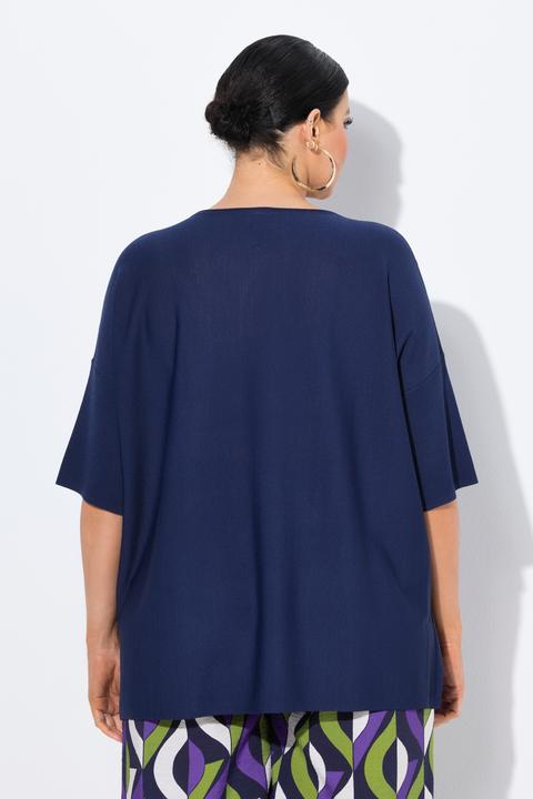 Produktbild Ulla Popken Pullover, Oversized, V-Ausschnitt, Halbarm (54)