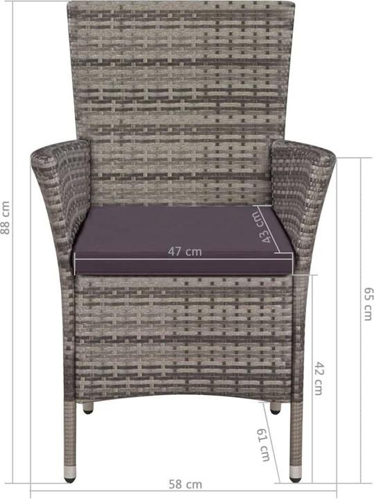 Produktbild vidaXL Garten Essgruppe (190 x 90 x 75 cm)