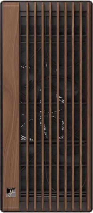 Actual product image ASUS case PROART PA602 WALNUT WOOD RETRO TG, Mid Tower, průhledná bočnice, hnědá (ATX, DTX, mATX, Mini-DTX, Mini-ITX)