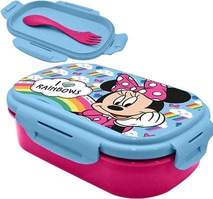 Actual product image Disney Minnie Rainbows sandwich box + cutlery