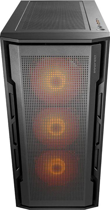 Produktbild Cougar Uniface RGB Black | PC Case | Mid Tower / Mesh Front Panel / ARGB Fans / TG Left Panel / (ATX, SSI CEB, Mini-ITX, mATX)