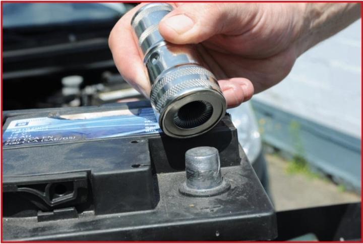 Actual product image KS Tools Battery terminal cleaning brush.120mm
