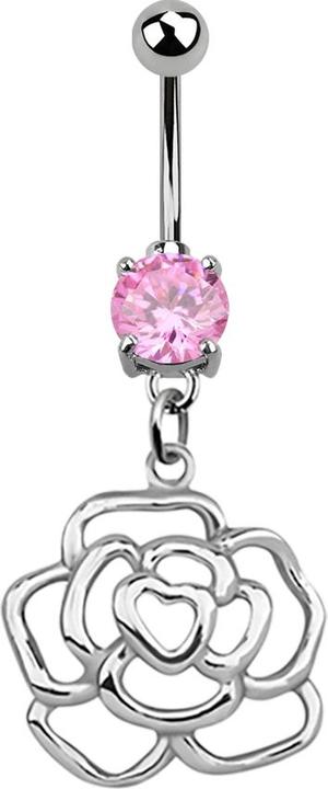 Immagine prodotto Star Piercing Banana in argento con ciondolo rosa (senza ottone, Argento 925, Acciaio chirurgico 316L)