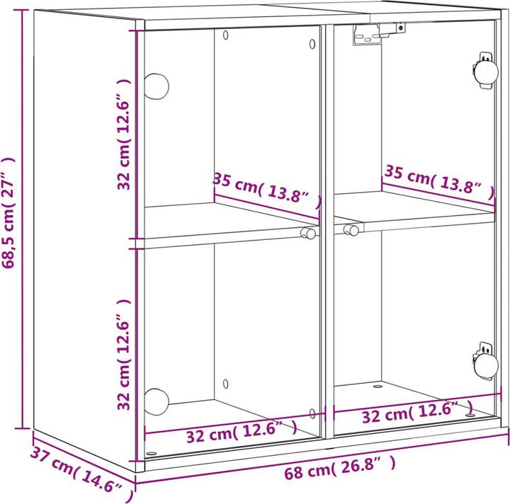 Immagine prodotto vidaXL Wandschrank (68 x 37 x 68.50 cm)