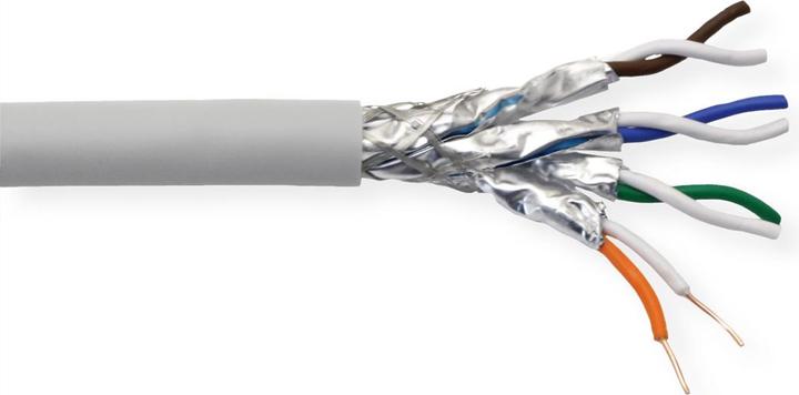 Actual product image Value S/FTP (PiMF) cable, Cat.8 (Class I), solid wire, AWG22, LSOH (S/FTP, SFTP, CAT8.1, 100 m)