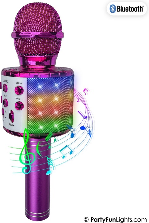 Immagine prodotto PartyFun Lights Party Fun Lights - Microfono per karaoke con altoparlante - Rosa (605601)