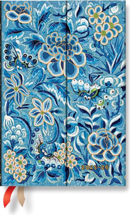 Produktbild Paperblanks PAPERBLAN Agenda Blaue Weide Mini 25/26 DD0527-9 1W/2S 18M DE HOR HC 9.5x14cm (9.5 x 14 cm, Deutsch)