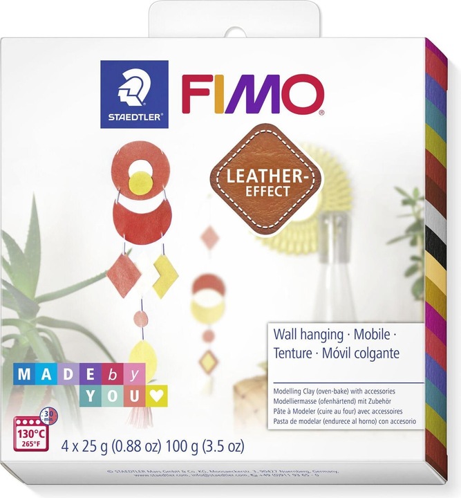 Actual product image Fimo modelling clay leather-effect set "Wall hanger