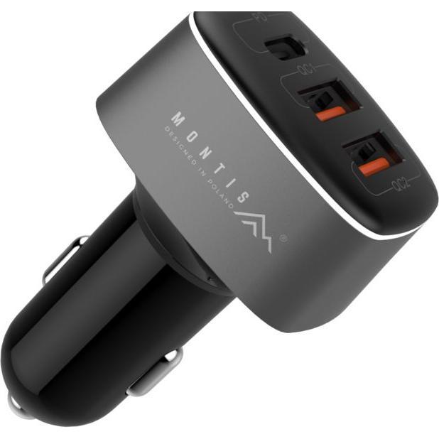 Montiss Montis Ładowarka samochodowa 2x USB Typu A + USB Typu C 56W MT125 Montis, Adattatore per auto