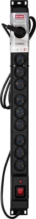 Produktbild Activejet COMBO 12er Steckdosenleiste 5m schwarz (12 x, CEE 7/5, 5 m)