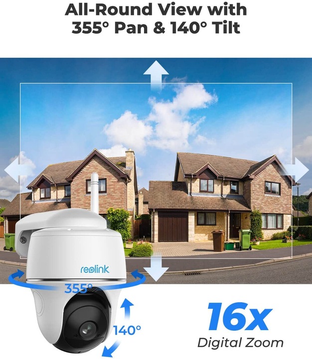 Actual product image Reolink Argus PT 2K 4MP incl. solar panel and 64GB (2560 x 1440 Pixels)