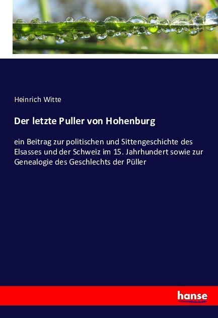 Produktbild Der letzte Puller von Hohenburg (Heinrich Witte, 2016)