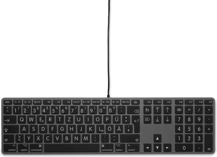 Immagine prodotto LMP Tastiera USB a caratteri grandi Tastiera USB cablata a 110 tasti con 2x USB e copertura superiore (DE, Cablato)
