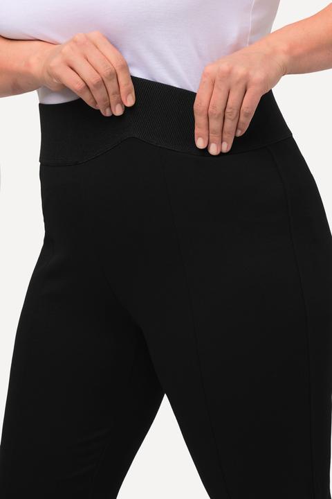 Immagine prodotto Ulla Popken Pantaloni modello Sienna in tessuto punto Roma con taglio della gamba stretto e cintura elastica (42)