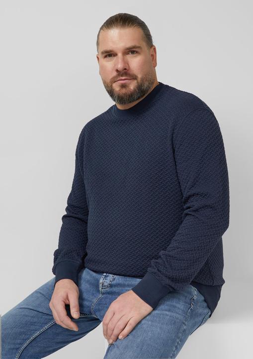 Produktbild s.Oliver Sweatshirt Strukturiertes Sweatshirt mit Crew Neck (5XL)