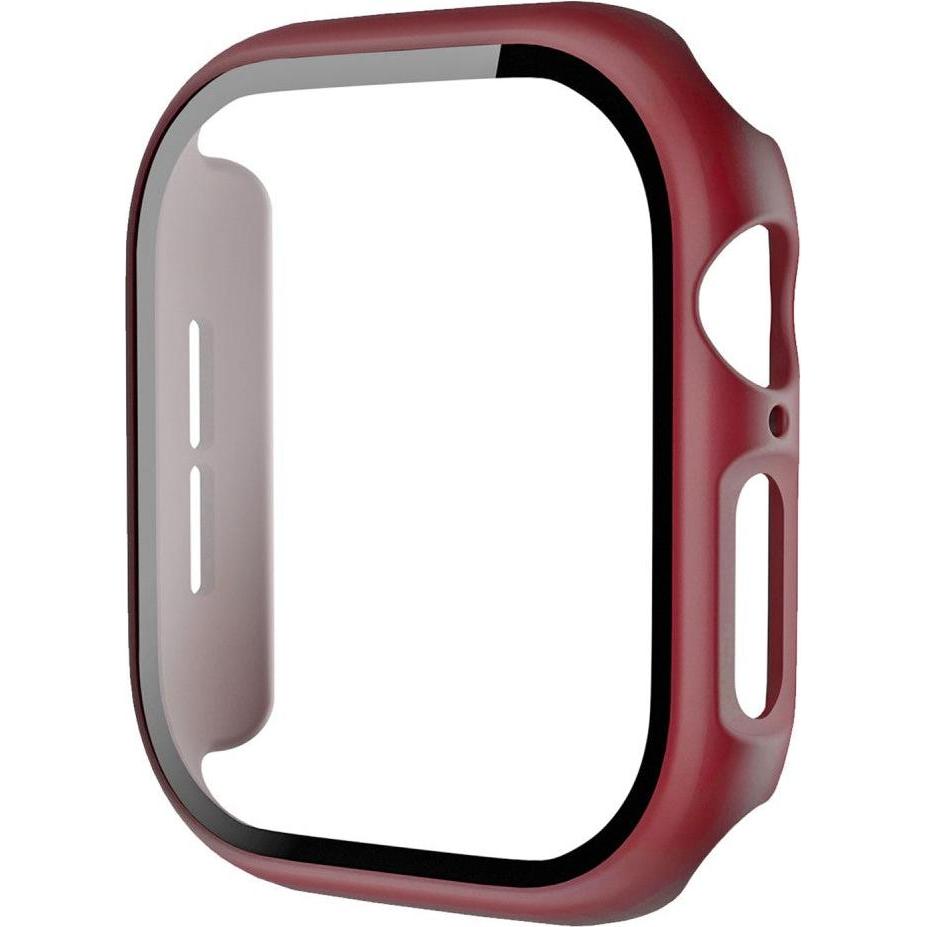 Cover-Discount Apple Watch 10 - 42mm - Hartschalen Case mit Panzerglas, Smartwatch Zubehör, Rot