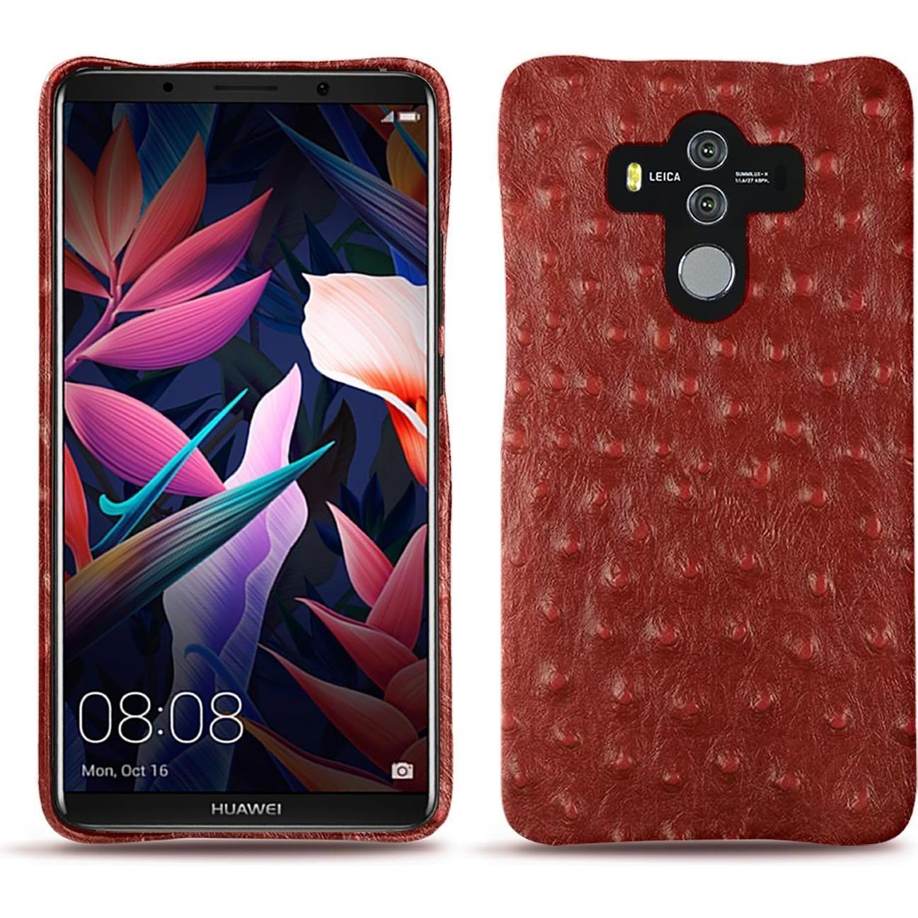 Noreve Lederschutzhülle (Huawei Mate 10 Pro), Smartphone Hülle, Rot