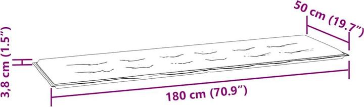Actual product image VidaXL Veva (180 x 50 x 3 cm)