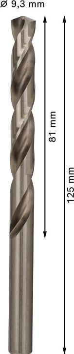 Immagine prodotto Bosch Professional Zubehör Punta PRO Metal HSS-G, 9,3 x 81 x 125 mm (9,3 mm)