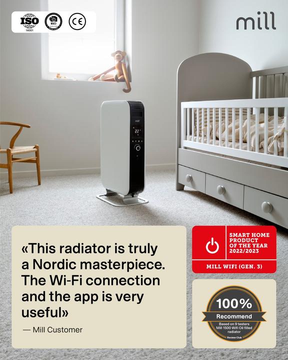 Image du produit Mill Gentle Air WiFi oil filled radiator - 2000W (2000 W)