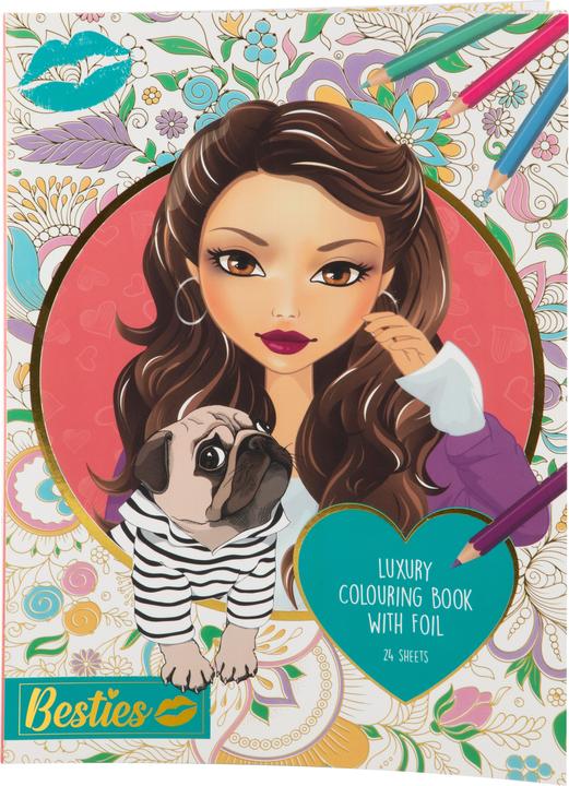 Besties Luxus-Malbuch mit Folie, A4, 24 Blatt