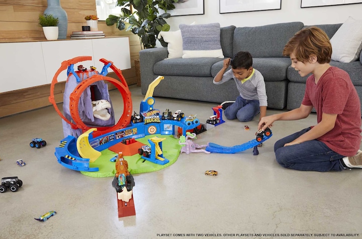 Produktbild Hot Wheels Monster Trucks Vulkan Arena Spielset