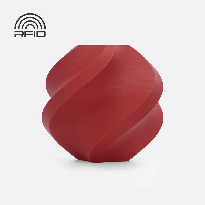 Actual product image Bambu Lab PLA Matte Refill - Dark Red - 1.75mm (PLA, 1.75 mm, 1000 g, Red)
