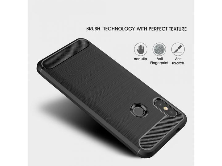 Produktbild Screenguard Xiaomi Mi A2 Hülle Carbon Brushed Soft TPU (Xiaomi Mi A2)