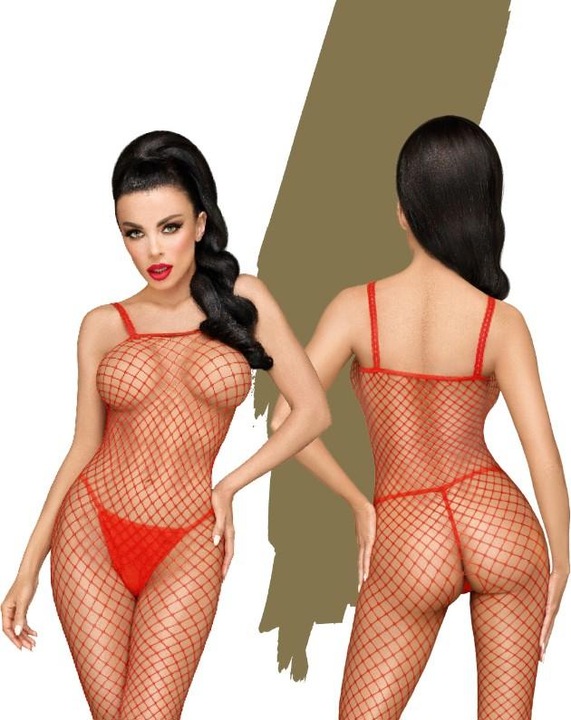 Actual product image Penthouse Lingerie Lingerie Search Mesh Catsuit Red (XL)